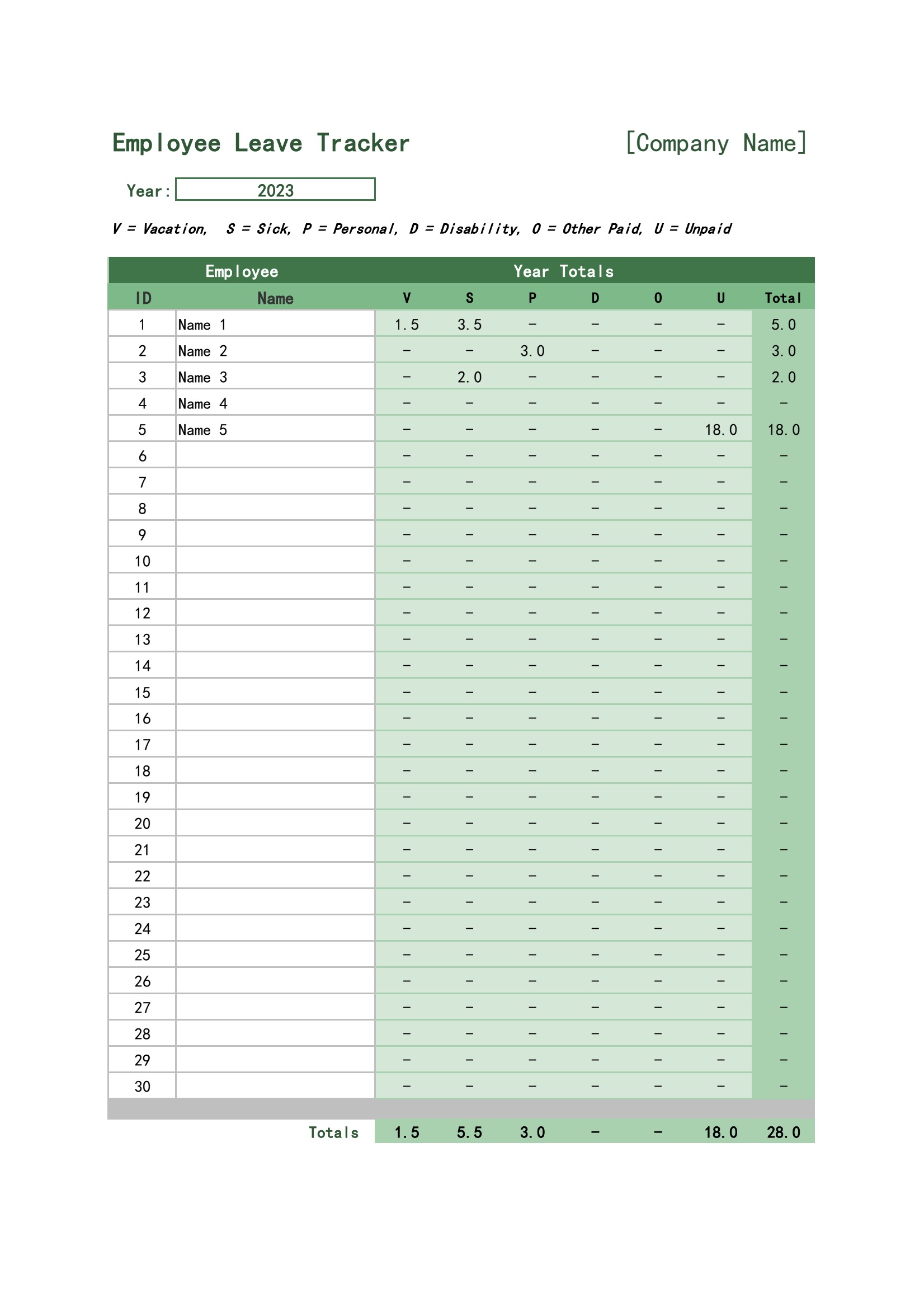 Employee Leave Tracker